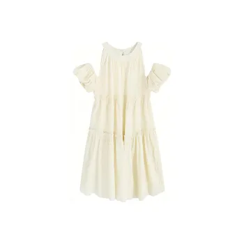 Garbege Short-Sleeved Dresses Women's Apricot