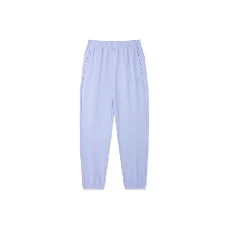 QIAODAN Knitted Sweatpants Women's Morning Light Purple-0