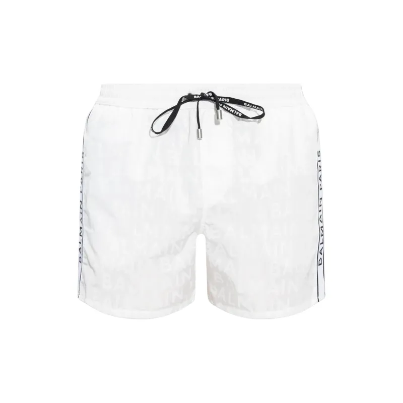 BALMAIN Swimming Shorts Men's White-0