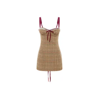 With Jean Slip Dresses Women's Brown