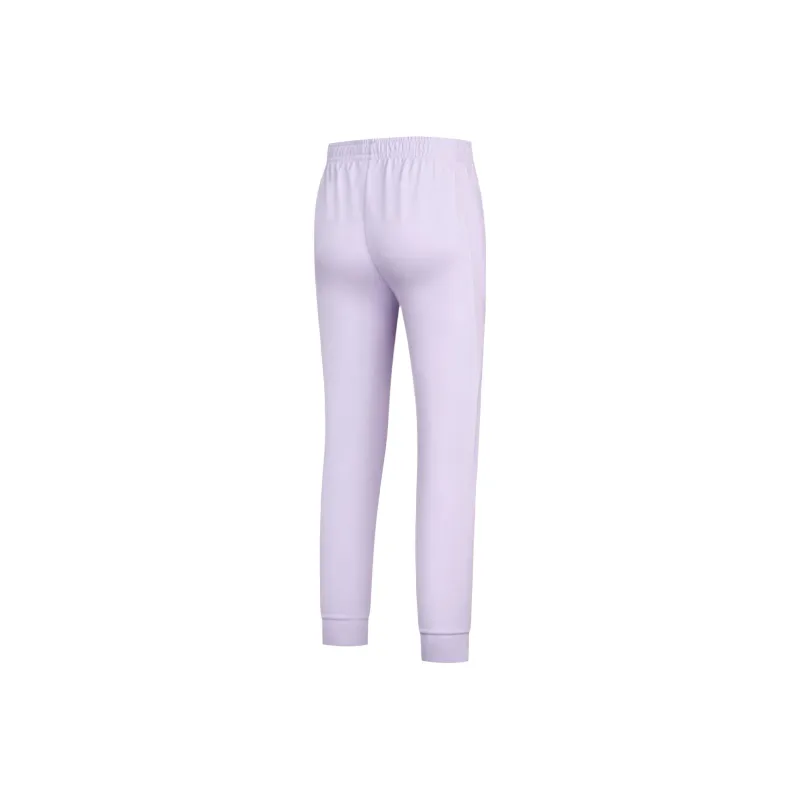 QIAODAN Knitted Sweatpants Women's Taro Paste Purple-1