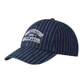 LOUIS VUITTON Cotton, Viscose, Bead Baseball Caps Men's Dark Blue