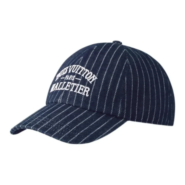 LOUIS VUITTON Cotton, Viscose, Bead Baseball Caps Men's Dark Blue-0