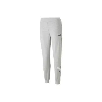 PUMA ESS+ LOGO POWER PANTS TR Knitted Sweatpants Women's Gray