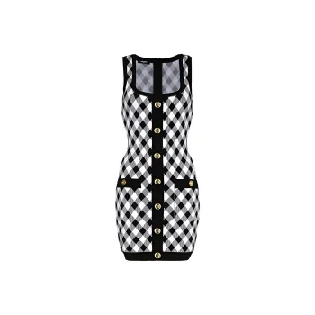 BALMAIN Sleeveless Dresses Women's Black