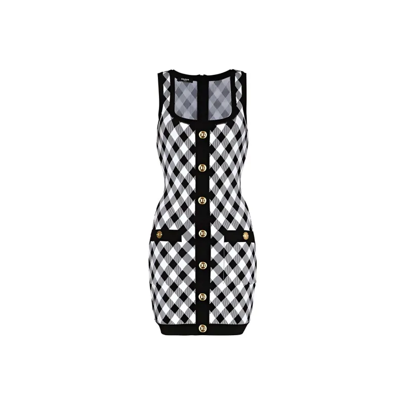 BALMAIN Sleeveless Dresses Women's Black-0
