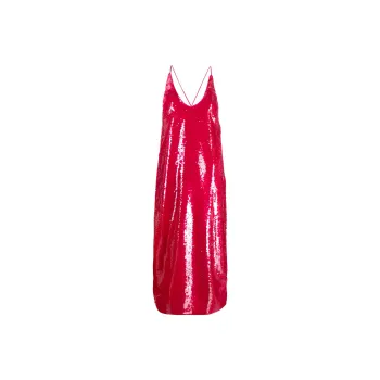 GANNI Sequin embellished Midi Dress