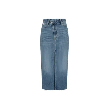 CALVIN KLEIN Denim Long Skirt Women's Denim Blue
