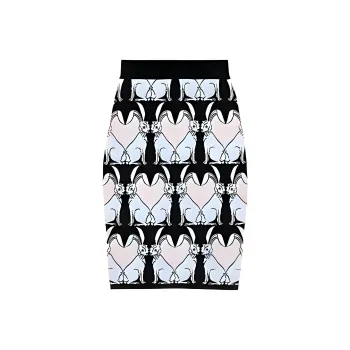 Burberry SS23 The Year Of The Rabbit Knit Long Skirts Women's Black