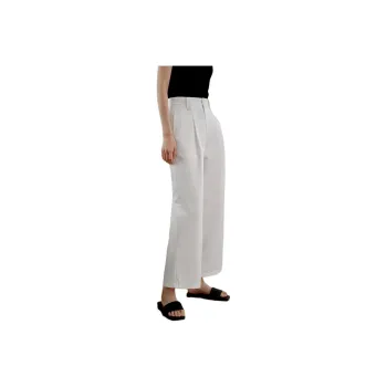 WHITEALLUSION Casual Pants Women's Raw White