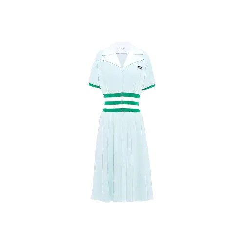 MIU MIU Short Sleeved Raffiaes Women's Green