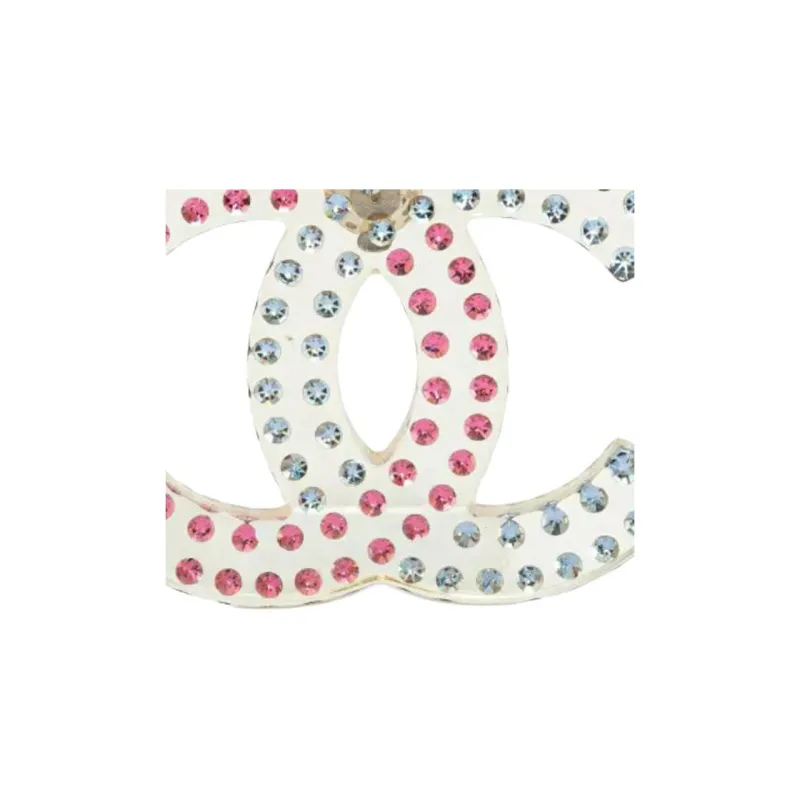 CHANEL 2018 Large Resin Cc Crystal Transparent Brooch Costume Brooch-2