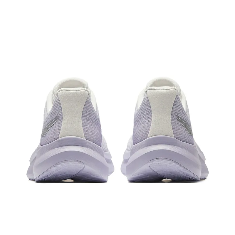 Anta Rebound Height Increase Lightweight Breathable Low Top Training Racing Running Shoes Women's White Purple-3