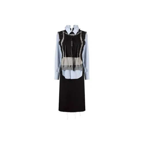 Maison Margiela Long-Sleeved Dresses Women's Black