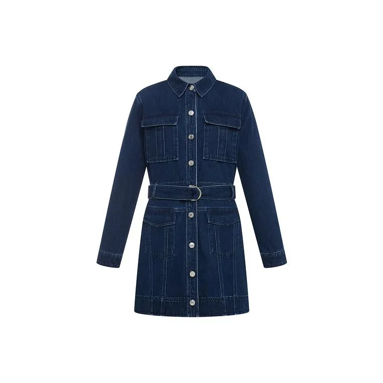 JZ. ANNAKRO Long Sleeved Dress Women's Dark Blue-0