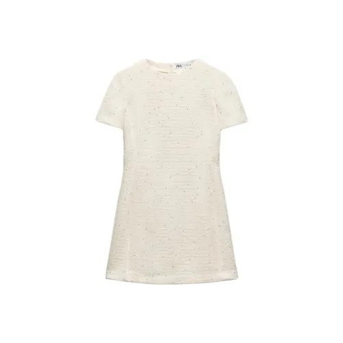 ZARA ZW Series Short Sleeved Dresses Women's White