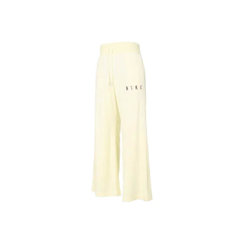 Nike Women'ss Letter Print Straight Leg Pants 'Light Khaki'-0