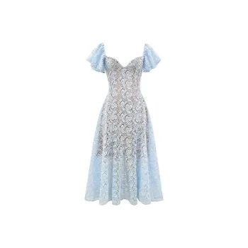 HOUSE OF CB Austen Short Sleeved Dress Women's BLUEBELL/Blue Bell