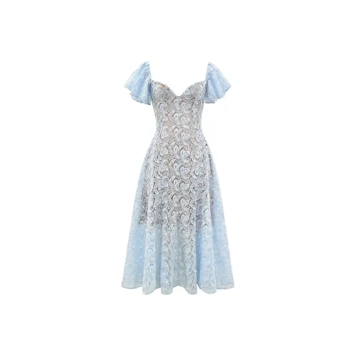 HOUSE OF CB Austen Short Sleeved Dress Women's BLUEBELL/Blue Bell
