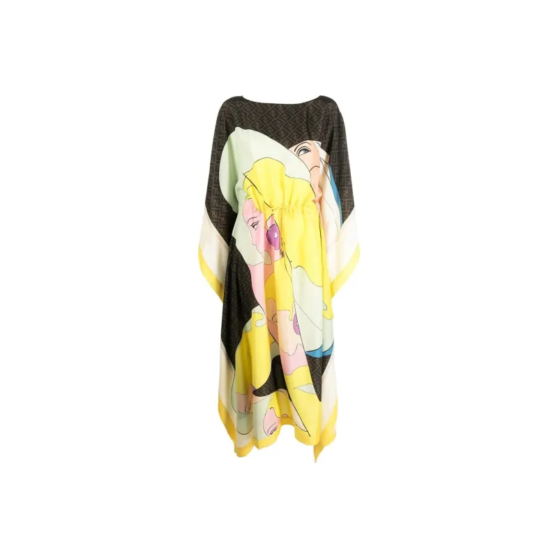 FENDI Long-Sleeved Dresses Women's Yellow-0