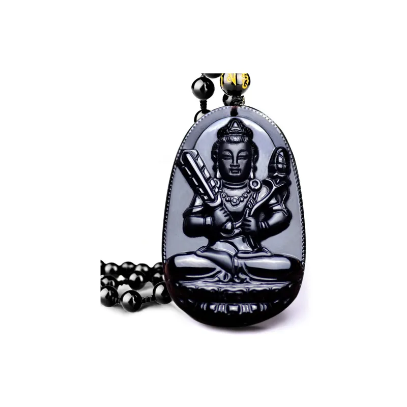 Liu Jinfu Obsidian Necklaces Unisex-5
