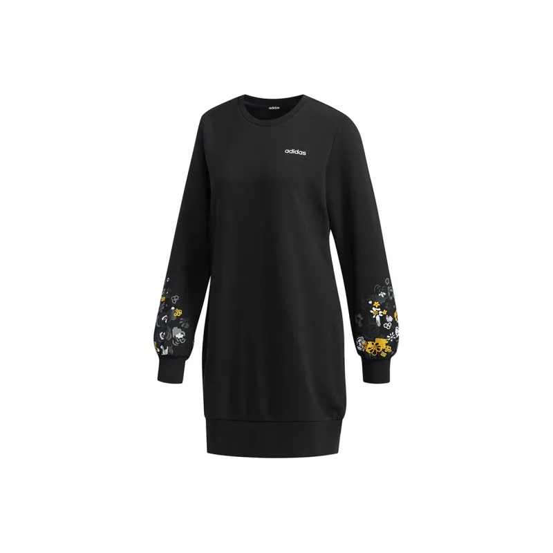 Adidas Neo Long Sleeved Dresses Women's Black-0