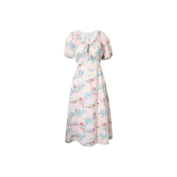 Zukizuki Short Sleeved Dresses Women's Pink