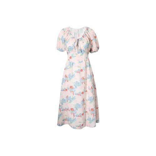 Zukizuki Short Sleeved Dresses Women's Pink