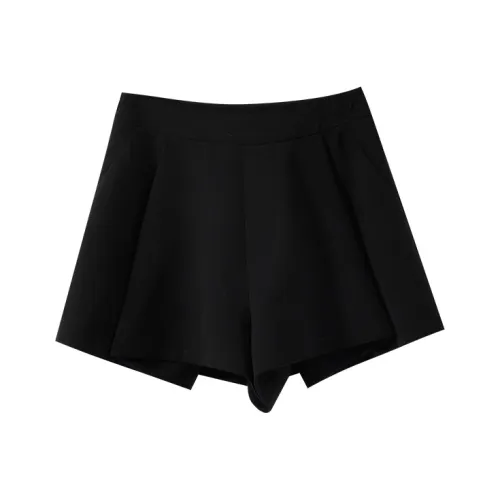 YUMOMO STAR Casual Shorts Women's Elegant Black