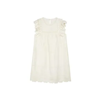 3COLOUR Sleeveless Dresses Women's Milk White