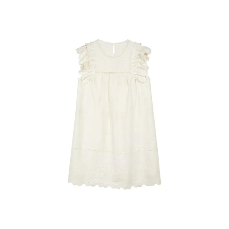 3COLOUR Sleeveless Dresses Women's Milk White-0
