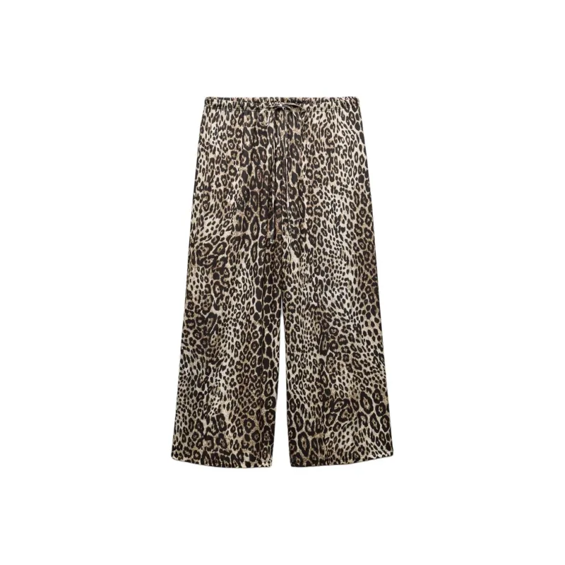 ZARA Casual Pants Women's Leopard Print-0
