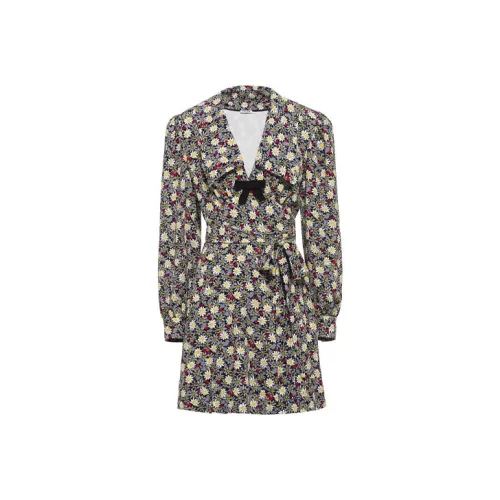 MIU MIU Long-Sleeved Raffiaes Women's Black