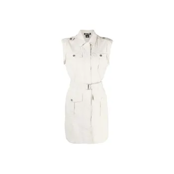 DKNY Sleeveless Dresses Women's Ecru