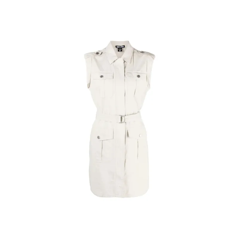 DKNY Sleeveless Dresses Women's Ecru-0