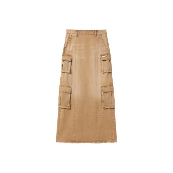 Miss Sixty Denim Long Skirts Women's Khaki