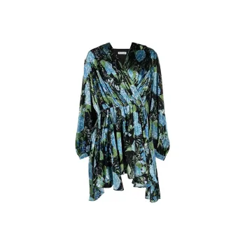 Balenciaga Floral-print Wrap Dress