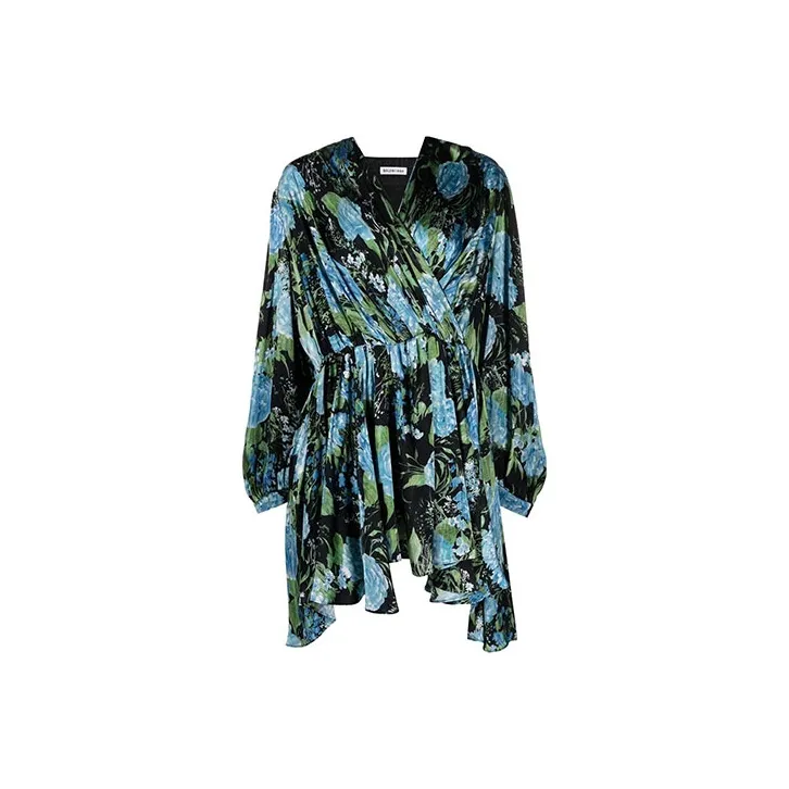 Balenciaga Floral-print Wrap Dress-0