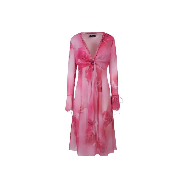 Blumarine Long-Sleeved Dresses Women's Pink-0