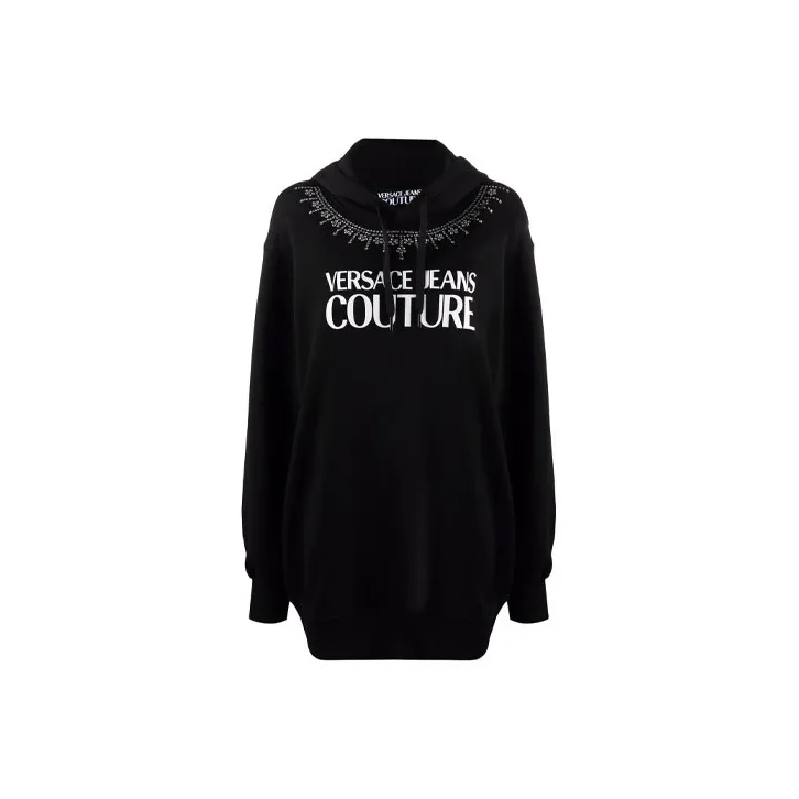 VERSACE JEANS COUTURE Shift Dress Cropped Dress Black-0