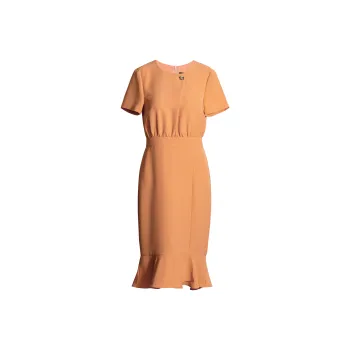 ROEYSHOUSE Short Sleeved Dress Women's Orange