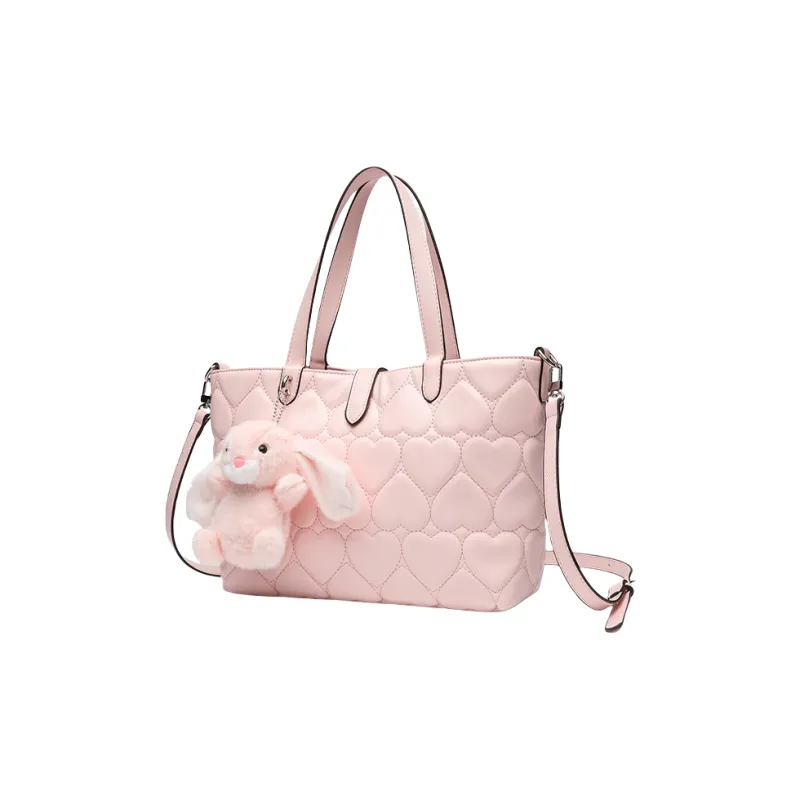 OCTSUI PU Handbag Women's Pink/White-2