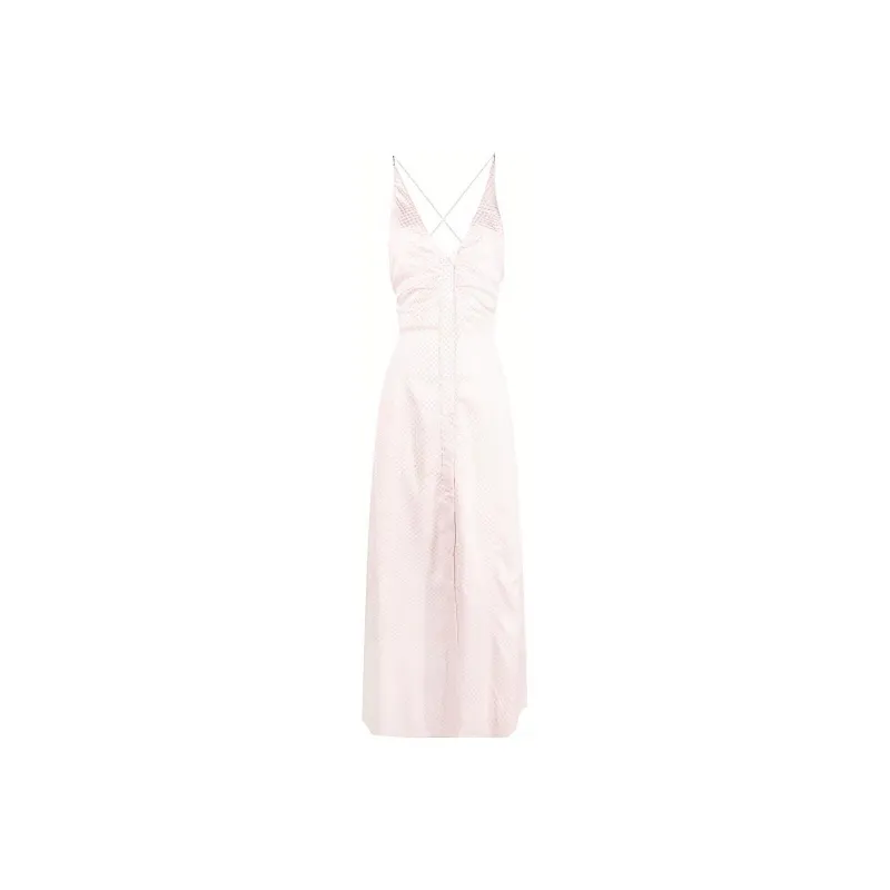 GANNI Cut-Out Halterneck Sleeveless Dress-0