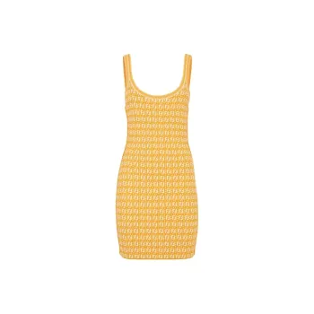FENDI SS21 Sleeveless Dress Women's Orange