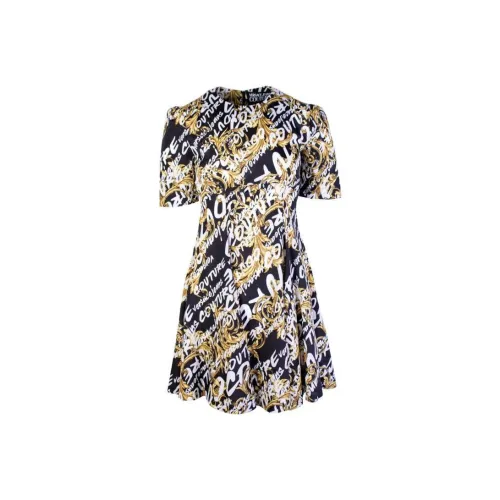 VERSACE JEANS Short-Sleeved Dresses Women's Brown