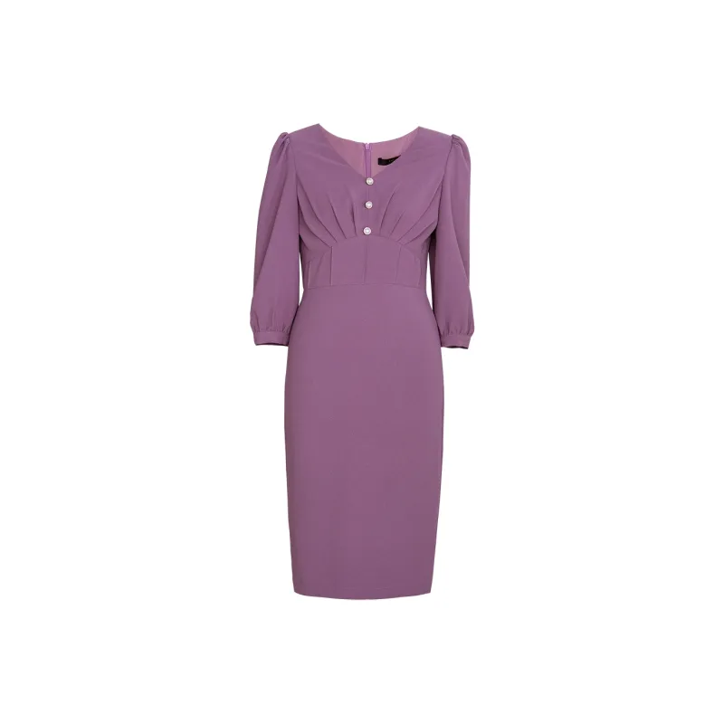 ROEYSHOUSE Long Sleeved Dress Women's Purple-0