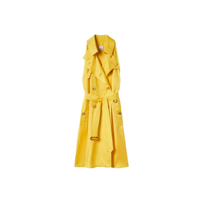 Burberry Sleeveless Dress Women's Yellow-0