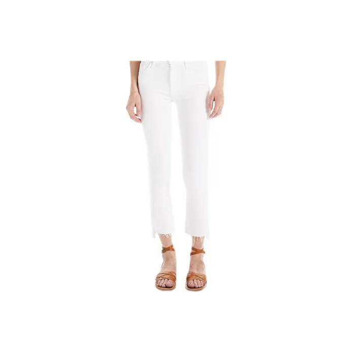 MOTHER The Insider Frayed Edge Cropped Trousers-0