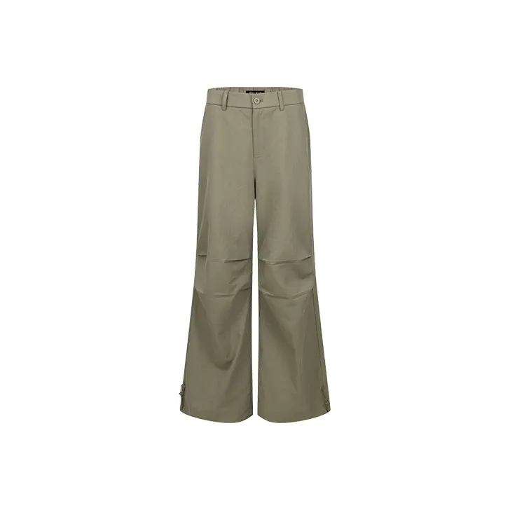 URBAN REVIVO Casual Pants Women's Khaki Green-0