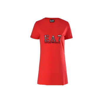 EMPORIO ARMANI EA7 Short Sleeved Dress Women's Red